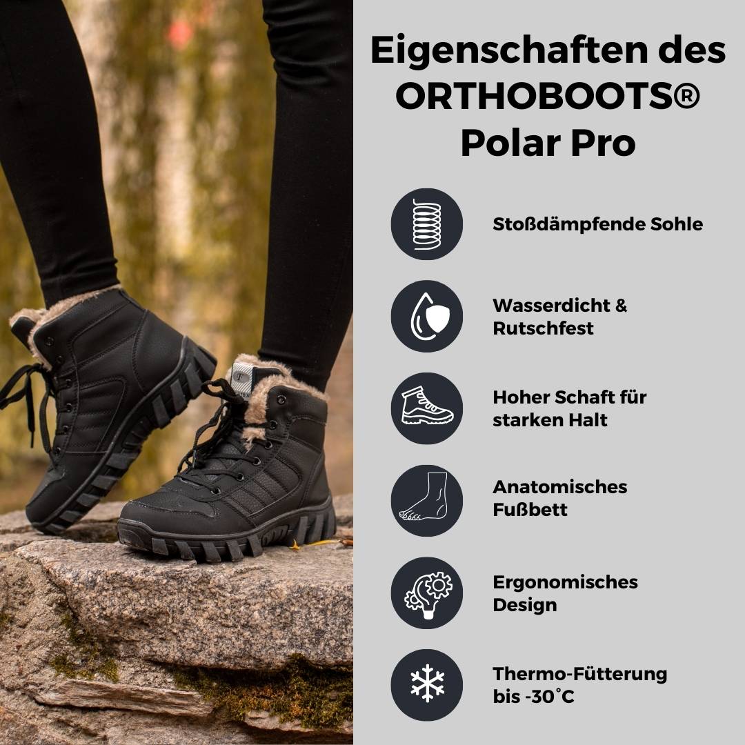 Swissvendo® Polar Pro - Orthopädische, gefütterte Winterstiefel