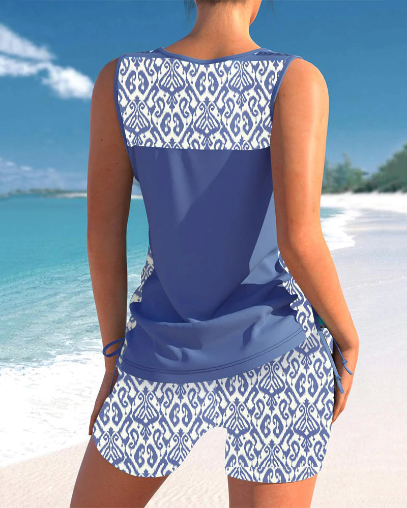 Bienna™ - Geometrischer Druck Tankini Set