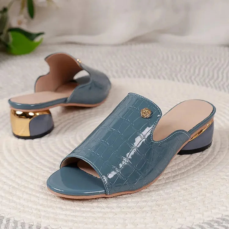 Lea| Ledersandalen mit Absatz