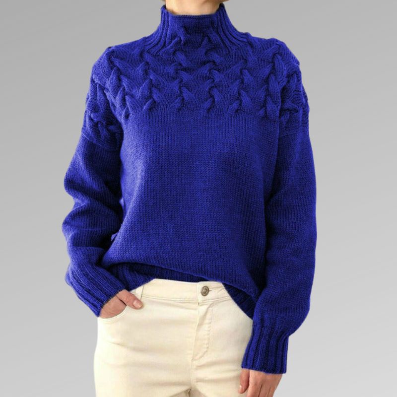 Mabel | Eleganter Pullover aus Zopfstrick