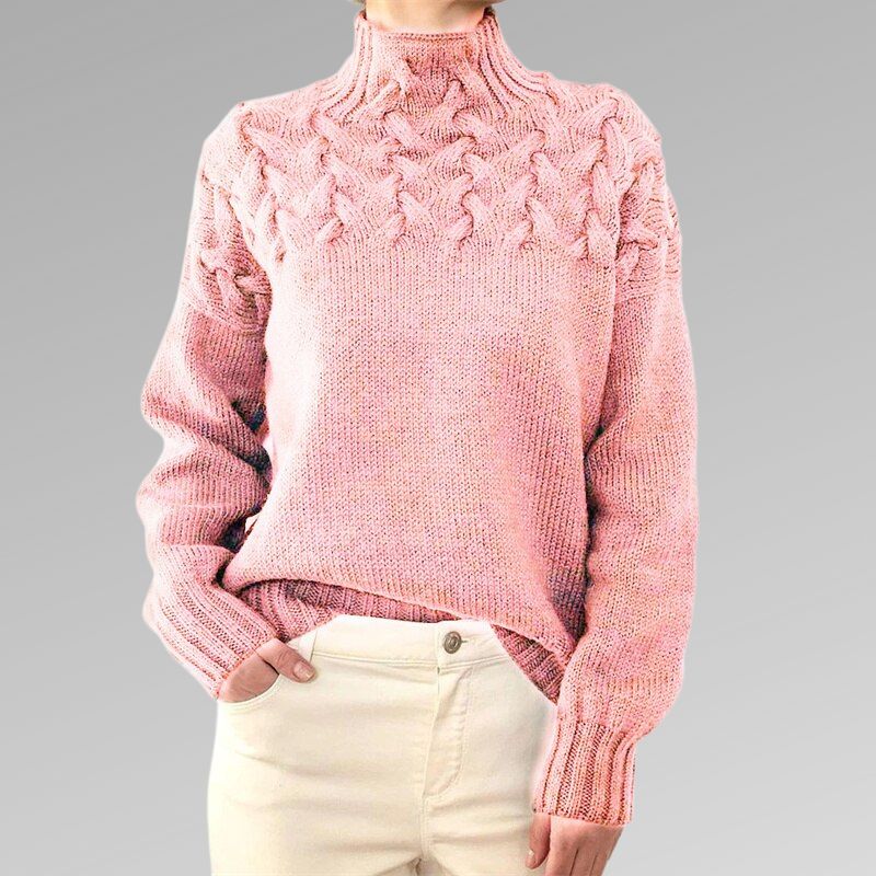 Mabel | Eleganter Pullover aus Zopfstrick