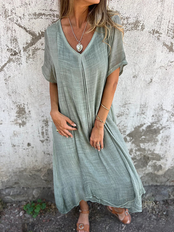 KATHARINE | COTTON AND LINEN DRESS