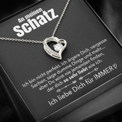 Herz Halskette 14k - An meinen Schatz