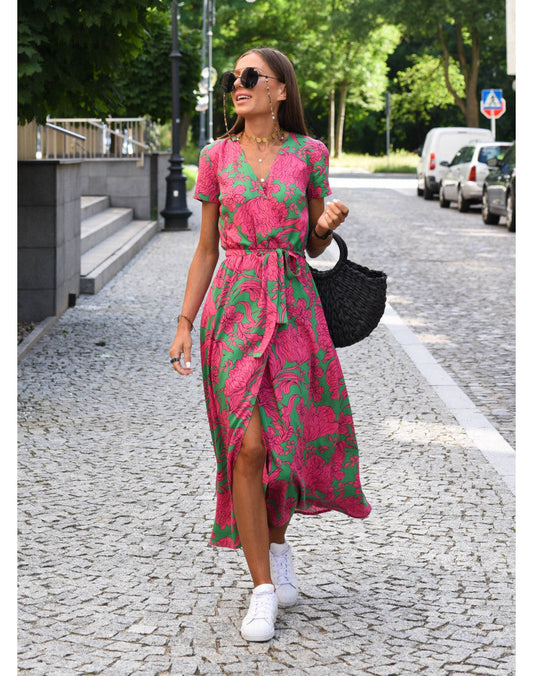 GRACE- V-AUSSCHNITT SOMMERKLEID