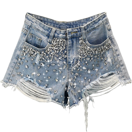 Mine - Zerrissene Jeansshorts mit weitem Bein