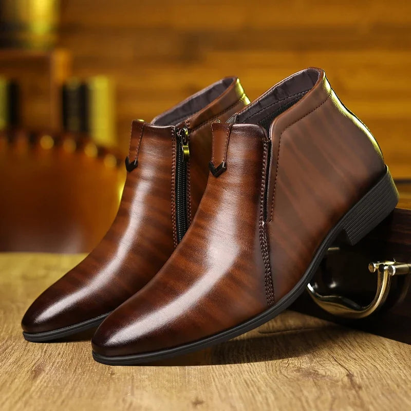 Pierre™ Chic Lederboots mit Reißverschluss