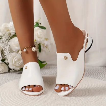 Lea| Ledersandalen mit Absatz