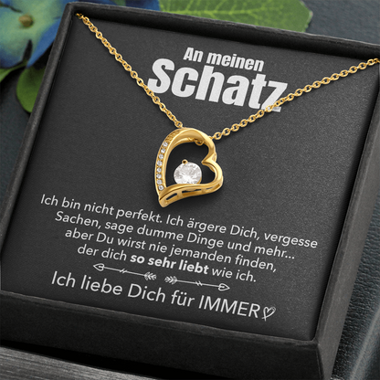 Herz Halskette 14k - An meinen Schatz