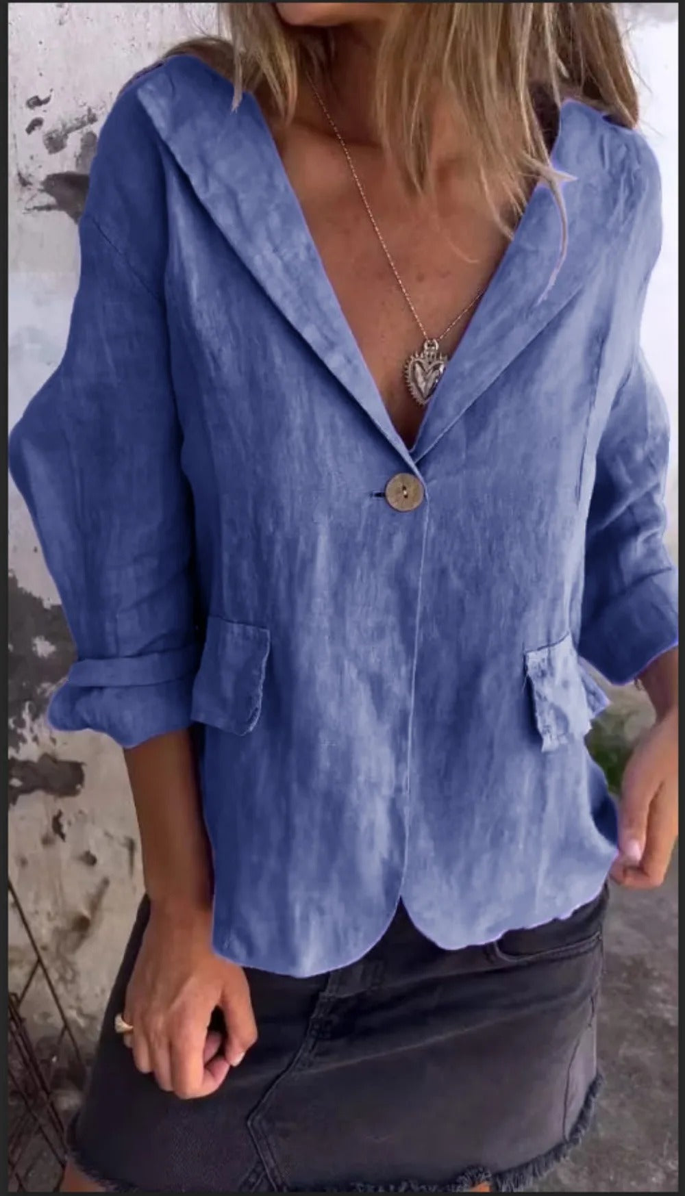 Donatella | Bluse aus Baumwolle und Leinen